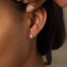 Arracades minimalistes amb diamant marquesa Les Accessoires