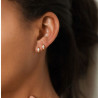 Arracades minimalistes amb diamant marquesa Les Accessoires