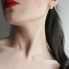 Arracades florals d’or de 14 quirats amb zircones Les Accessoires
