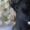 Arracades florals d’or de 14 quirats amb zircones Les Accessoires