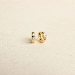 Arracades minimalistes amb diamant marquesa Les Accessoires